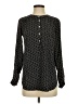 Ann Taylor LOFT Polka Dots Black Long Sleeve Blouse Size XXS - photo 1