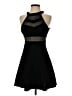 Emerald Sundae Solid Black Cocktail Dress Size S - photo 1