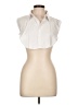 Unbranded Ivory Sleeveless Button-Down Shirt Size EU 42 / US 12 - photo 1