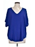 Lush Blue Short Sleeve Blouse Size L - photo 1