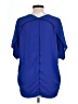 Lush Blue Short Sleeve Blouse Size L - photo 2