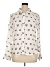 Assorted Brands 100% Polyester Print Ivory Long Sleeve Blouse Size XL - photo 1