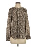 Ann Taylor LOFT 100% Polyester Animal Print Brown Long Sleeve Blouse Size S - photo 1