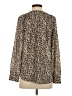 Ann Taylor LOFT 100% Polyester Animal Print Brown Long Sleeve Blouse Size S - photo 2