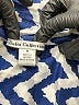 Dalia Collection 100% Cotton Chevron-herringbone Blue Long Sleeve Blouse Size M - photo 7