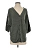 Vetta Gray 3/4 Sleeve Button-Down Shirt Size S - photo 1