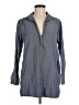 Andrea Jovine Blue Gray Long Sleeve Button-Down Shirt Size M - photo 1