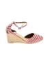 White Mountain Stripes Red Wedges Size 9 - photo 1