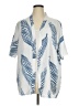 Shein Curve 100% Polyester Tropical Blue White Cardigan Size 16 Plus (2) - photo 1