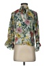 Zara Basic Floral Green 3/4 Sleeve Blouse Size XS - photo 1