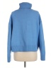 H&M Solid Blue Turtleneck Sweater Size M - photo 2