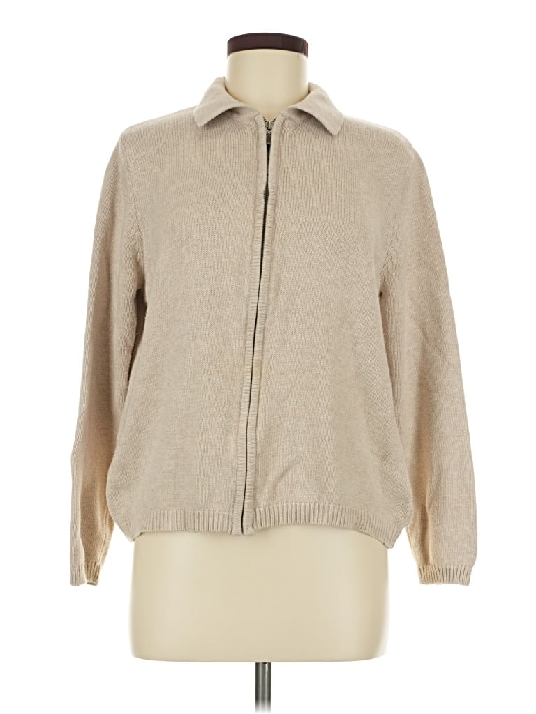 Pre-owned Croft & Barrow Cardigan Sweater In Tan