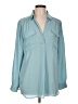 Ann Taylor Teal Long Sleeve Blouse Size L - photo 1