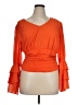 Ashley Stewart 100% Polyester Orange 3/4 Sleeve Top Size 14 Plus - photo 1
