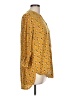 C established 1946 100% Polyester Yellow 3/4 Sleeve Blouse Size L - photo 4