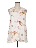 14th & Union 100% Polyester Floral White Sleeveless Blouse Size XL - photo 1