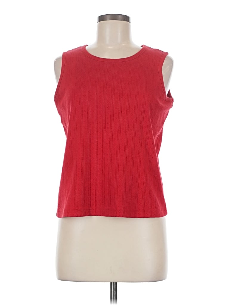 Pre-owned Karen Scott Sleeveless T-shirt In Red