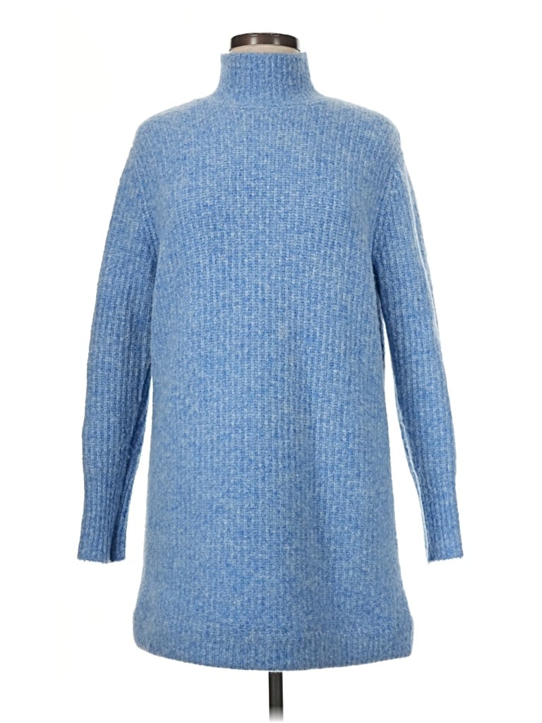 Pre-owned Zara Turtleneck Sweater In Blue