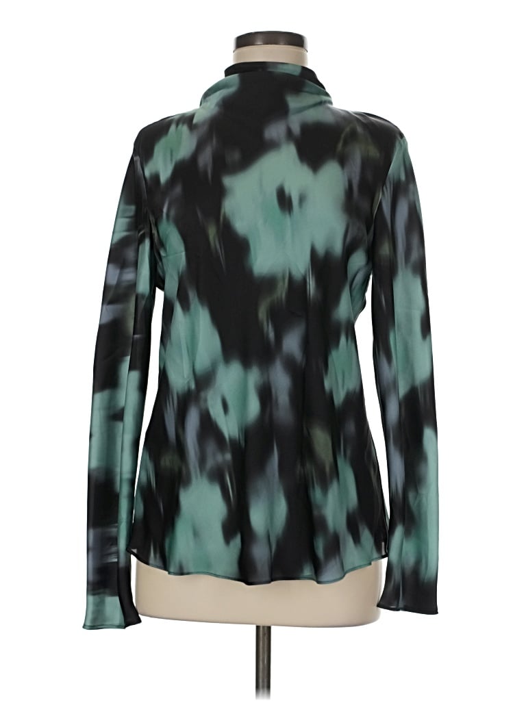 Pre-owned Mng Long Sleeve Blouse In Teal