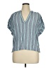 Evereve Teal Short Sleeve Blouse Size XL - photo 1