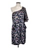 Collective Concepts 100% Polyester Print Blue Casual Dress Size S - photo 1