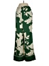 H&M 100% Polyester Floral Green Casual Pants Size S - photo 2