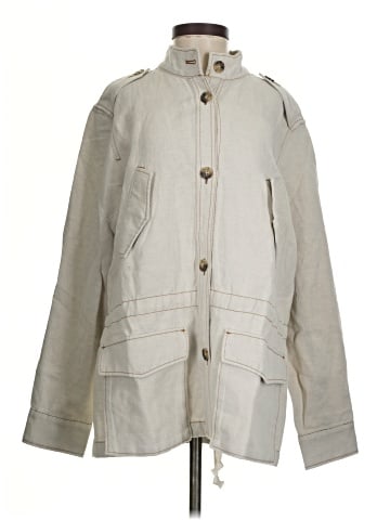 Madewell Cinched Utility Jacket in Italian Linen Twill (view 1)