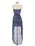 Wet Seal 100% Polyester Print Blue Cocktail Dress Size S - photo 2
