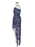 Wet Seal 100% Polyester Print Blue Cocktail Dress Size S - photo 5