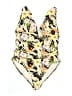 Gap Print Yellow Ivory One Piece Swimsuit Size XL - photo 1