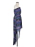 Wet Seal 100% Polyester Print Blue Cocktail Dress Size S - photo 4