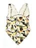 Gap Print Yellow Ivory One Piece Swimsuit Size XL - photo 2