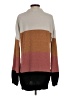 Lulus 100% Polyester Color Block Brown Turtleneck Sweater Size XS - photo 2