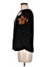 Aaeda Floral Black Pullover Sweater Size M - photo 5