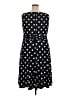 Chaps Polka Dots Black Casual Dress Size 18w - photo 2