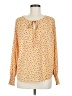 Pleione 100% Polyester Yellow Long Sleeve Blouse Size M - photo 1