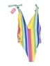 Assorted Brands Stripes Yellow One Piece Swimsuit Size L - photo 1