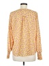 Pleione 100% Polyester Yellow Long Sleeve Blouse Size M - photo 2