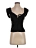 Missguided 100% Polyester Black Short Sleeve Top Size 2 - photo 1