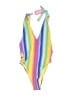 Assorted Brands Stripes Yellow One Piece Swimsuit Size L - photo 2
