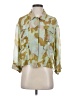 Acne 100% Silk Green Silk printed blouse Size EU 36 / US 6 - photo 1