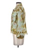 Acne 100% Silk Green Silk printed blouse Size EU 36 / US 6 - photo 5