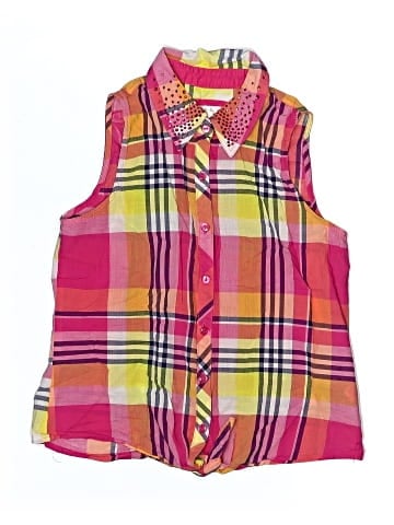 Justice Sleeveless Button-Down Shirt (view 1)