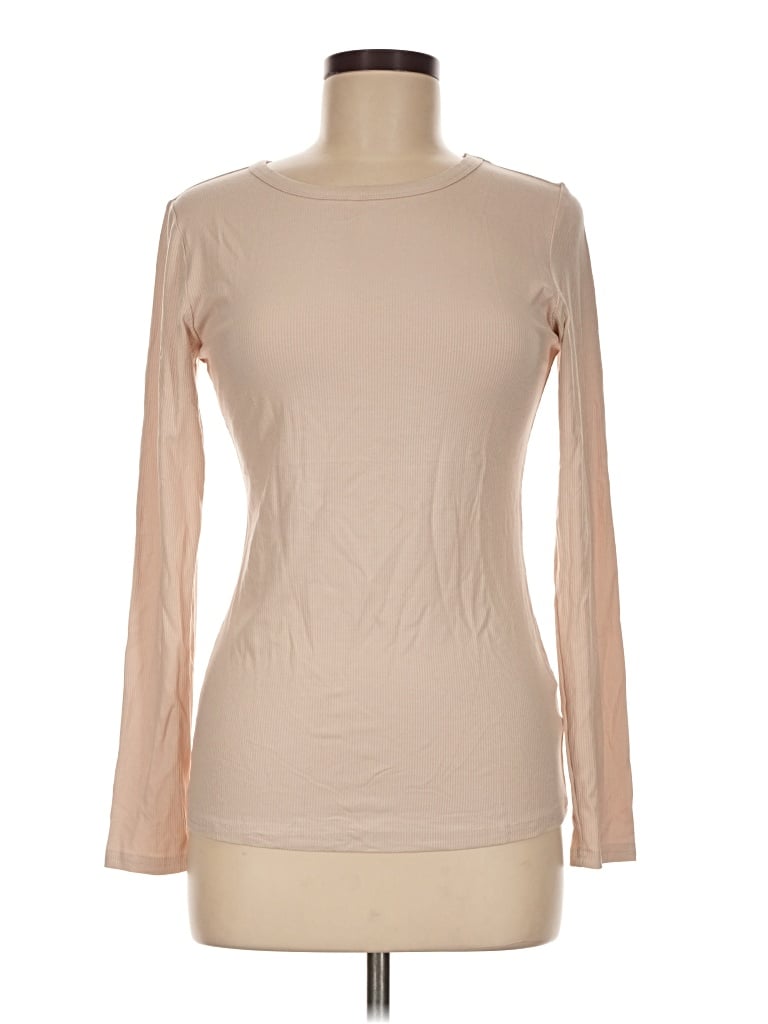 Pre-owned Unbranded Long Sleeve T-shirt In Tan