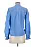 Boden 100% Silk Blue Long Sleeve Silk Top Size 0 - photo 2