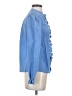 Boden 100% Silk Blue Long Sleeve Silk Top Size 0 - photo 4