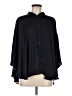 Zara Basic Blue Black 3/4 Sleeve Blouse Size M - photo 1