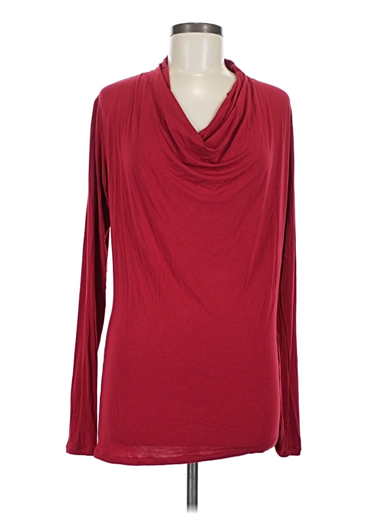 Pre-owned Cabi Long Sleeve Turtleneck In Burgundy