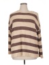 Pink Lily Stripes Brown Pullover Sweater Size XL - photo 1