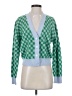 J.Crew Checkered-gingham Green Cardigan Size S - photo 1